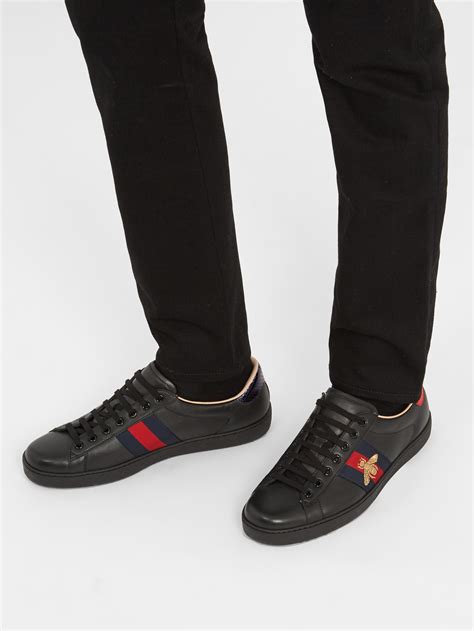 Men's Ace sneaker in black nylon 